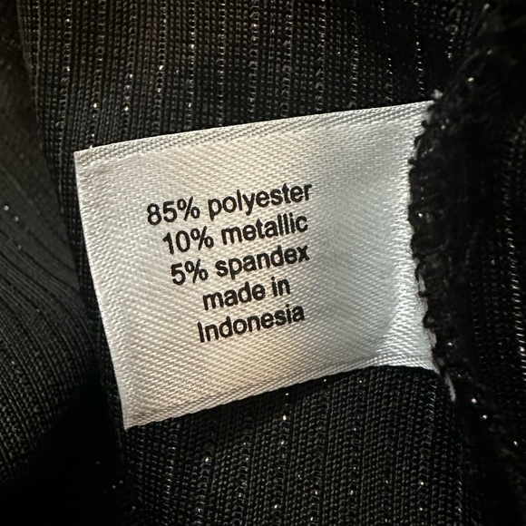 Lane Bryant Women’s Metallic Striped Black Evening Jumpsuit Wide Legged - 18/20 - Picture 7 of 9